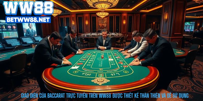 Giao diện của Baccarat trực tuyến trên WW88 được thiết kế thân thiện và dễ sử dụng