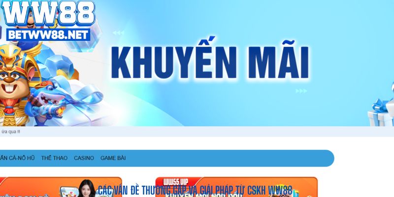 Các Vấn Đề Thường Gặp Và Giải Pháp Từ CSKH WW88