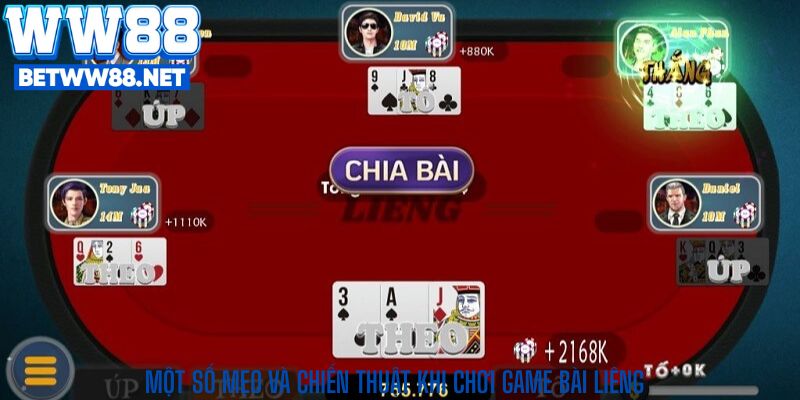 Một số mẹo và chiến thuật khi chơi game bài Liêng